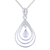 Rainbow moonstone pendant necklace, 'Magical Drop' - Natural Rainbow Moonstone Pendant Necklace from India (image 2c) thumbail