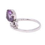 Amethyst cocktail ring, 'Lavender Charm' - 2.5-Carat Amethyst Cocktail Ring from India