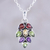 Multi-gemstone pendant necklace, 'Sparkling Pinecone' - 4-Carat Multi-Gemstone Pendant Necklace from India (image 2) thumbail