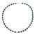 Onyx beaded necklace, 'Beaded Beauty' - Green Onyx and Sterling Silver Beaded Necklace from India thumbail