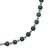 Onyx beaded necklace, 'Beaded Beauty' - Green Onyx and Sterling Silver Beaded Necklace from India (image 2c) thumbail