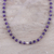 Amethyst beaded necklace, 'Beaded Beauty in Purple' - Amethyst and Sterling Silver Beaded Necklace from India (image 2) thumbail