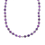 Amethyst beaded necklace, 'Beaded Beauty in Purple' - Amethyst and Sterling Silver Beaded Necklace from India thumbail