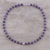 Amethyst beaded necklace, 'Beaded Beauty in Purple' - Amethyst and Sterling Silver Beaded Necklace from India (image 2b) thumbail