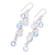 Blue topaz and rainbow moonstone dangle earrings, 'Morning Climber' - Blue Topaz and Rainbow Moonstone Earrings from India