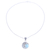 Larimar pendant necklace, 'Crescent Elegance' - Crescent Motif Larimar Pendant Necklace from India