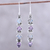 Amethyst and rainbow moonstone dangle earrings, 'Gemstone Fusion' - Amethyst and Rainbow Moonstone Dangle Earrings from India