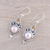 Cultured pearl and citrine dangle earrings, 'Pink Moon Sparkle' - Pink Cultured Pearl and Citrine Dangle Earrings from Citrine