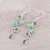 Peridot dangle earrings, 'Green Sheen' - Peridot and Composite Turquoise Dangle Earrings from India