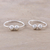 Cultured pearl toe rings, 'Twin Elegance' - Cultured Pearl Toe Rings Crafted in India (image 2) thumbail