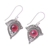 Garnet dangle earrings, 'Regal Classic' - Artisan Crafted Garnet Dangle Earrings from India