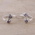 Amethyst toe rings, 'Lovely Trend' (pair) - Faceted Amethyst Toe Rings Crafted in India (Pair) (image 2) thumbail