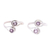 Amethyst toe rings, 'Lovely Trend' (pair) - Faceted Amethyst Toe Rings Crafted in India (Pair) (image 2c) thumbail