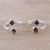 Garnet toe rings, 'Lovely Style' - Faceted Garnet Toe Rings Crafted in India (image 2) thumbail