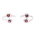 Garnet toe rings, 'Lovely Style' - Faceted Garnet Toe Rings Crafted in India (image 2a) thumbail