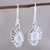 Rainbow moonstone dangle earrings, 'Feather Bliss' - Teardrop Rainbow Moonstone Dangle Earrings Crafted in India (image 2) thumbail