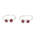 Garnet toe rings, 'Twin Elegance' (pair) - Sparkling Garnet Toe Rings Crafted in India (Pair) (image 2a) thumbail