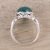 Onyx cocktail ring, 'Glamorous Beauty in Green' - Oval Onyx Cocktail Ring in Green from India (image 2c) thumbail