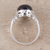 Onyx cocktail ring, 'Glamorous Beauty in Black' - Oval Onyx Cocktail Ring in Black from India (image 2c) thumbail
