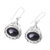 Onyx dangle earrings, 'Jeweled Glory' - Black Oval Onyx Dangle Earrings from India (image 2c) thumbail