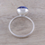 Sodalite cocktail ring, 'Gemstone Heart' - Heart-Shaped Sodalite Cocktail Ring from India (image 2c) thumbail