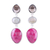 Multi-gemstone dangle earrings, 'Sweet Chic' - Ruby and Smoky Quartz Sterling Silver Dangle Earrings thumbail