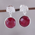 Ruby dangle earrings, 'Sparkle and Fire' - Faceted Ruby and Sterling Silver Dangle Earrings from India (image 2) thumbail