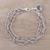 Labradorite link bracelet, 'Aurora Sparkle' - Natural Labradorite Link Bracelet from India (image 2b) thumbail