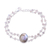 Labradorite pendant bracelet, 'Fascinating Egg' - Labradorite Link Pendant Bracelet from India thumbail