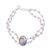 Labradorite pendant bracelet, 'Fascinating Egg' - Labradorite Link Pendant Bracelet from India (image 2c) thumbail