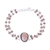 Smoky quartz pendant bracelet, 'Fascinating Egg' - Smoky Quartz Link Pendant Bracelet from India thumbail