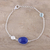 Onyx and blue topaz pendant bracelet, 'Royal Azure' - Onyx and Blue Topaz Pendant Bracelet from India (image 2b) thumbail
