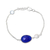 Onyx and blue topaz pendant bracelet, 'Royal Azure' - Onyx and Blue Topaz Pendant Bracelet from India (image 2c) thumbail
