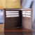 Men's leather wallet, 'Modern Essentials in Brown' - Men's Brown Leather Bi-Fold Wallet with Removable ID Holder