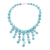 Calcite statement necklace, 'Royal Sea' - Handcrafted Blue Calcite Beaded Statement Necklace (image 2c) thumbail