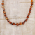 Onyx and garnet beaded long necklace, 'Set Ablaze' - Onyx and Garnet Beaded Long Necklace from India (image 2b) thumbail
