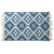 Wool area rug, 'Fantastic Frets' (4x6) - Blue and Ivory Fret Diamond Motif Handwoven Wool Rug (4x6)