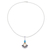 Citrin-Anhänger-Halskette, „Sonnengrüße“ – ovale Citrin- und Sterlingsilber-Schnörkel-Anhänger-Halskette