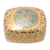 Papier mache and wood decorative box, 'Kashmir Charm' - Gold-Tone Papier Mache and Wood Decorative Box from India