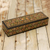 Papier mache and wood decorative box, 'Chinar Forest' - Leaf Motif Papier Mache and Wood Decorative Box