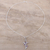 Rhodium plated amethyst pendant necklace, 'Sacred Trinity' - Rhodium Plated Amethyst Cross Pendant Necklace (image 2b) thumbail