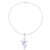 Rhodium plated amethyst pendant necklace, 'Sacred Trinity' - Rhodium Plated Amethyst Cross Pendant Necklace