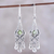 Peridot chandelier earrings, 'Grace and Elegance' - Sterling Silver and Green Peridot Chandelier Earrings (image 2) thumbail