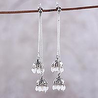 Cultured pearl chandelier earrings, Wedding Bells