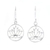 Sterling silver dangle earrings, 'Delightful Lotus' - Sterling Silver Lotus Dangle Earrings from India thumbail