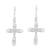 Sterling silver dangle earrings, 'Delightful Crosses' - Sterling Silver Cross Dangle Earrings from India thumbail