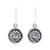 Sterling silver dangle earrings, 'Lotus Bliss' - Lotus Motif Sterling Silver Dangle Earrings from India thumbail