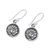 Sterling silver dangle earrings, 'Lotus Bliss' - Lotus Motif Sterling Silver Dangle Earrings from India (image 2c) thumbail