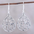Sterling silver dangle earrings, 'Garden Delight' - Openwork Sterling Silver Dangle Earrings from India (image 2) thumbail