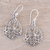 Sterling silver dangle earrings, 'Garden Delight' - Openwork Sterling Silver Dangle Earrings from India (image 2b) thumbail